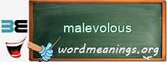 WordMeaning blackboard for malevolous